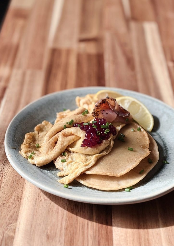 Buckwheat Salmon Pancakes