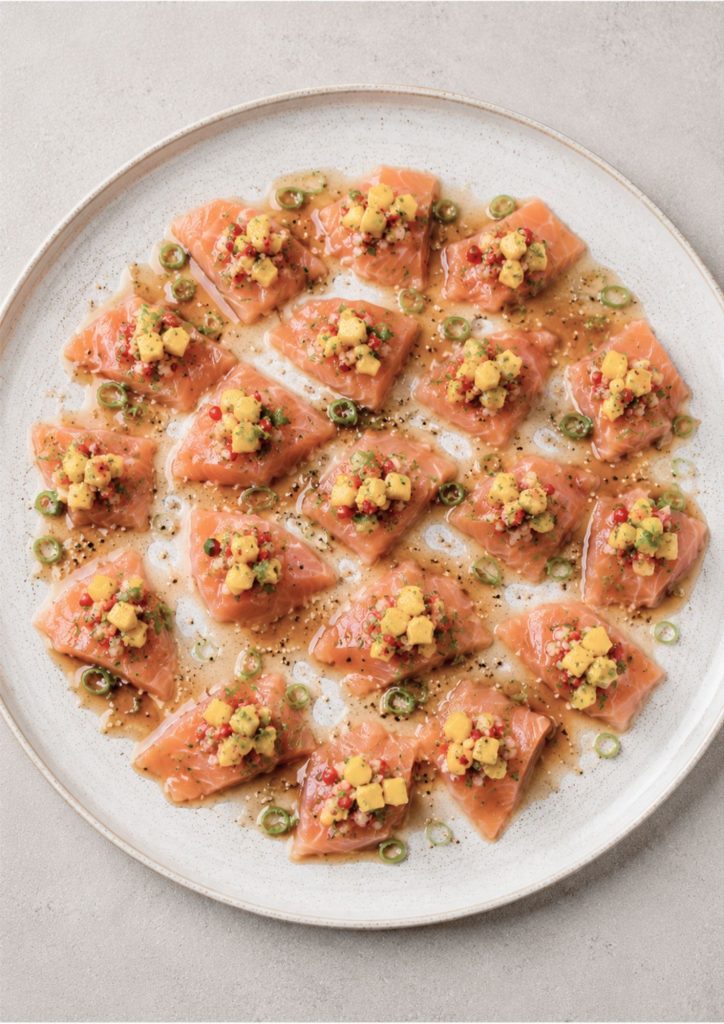 Ponzu Salmon Sashimi Bites