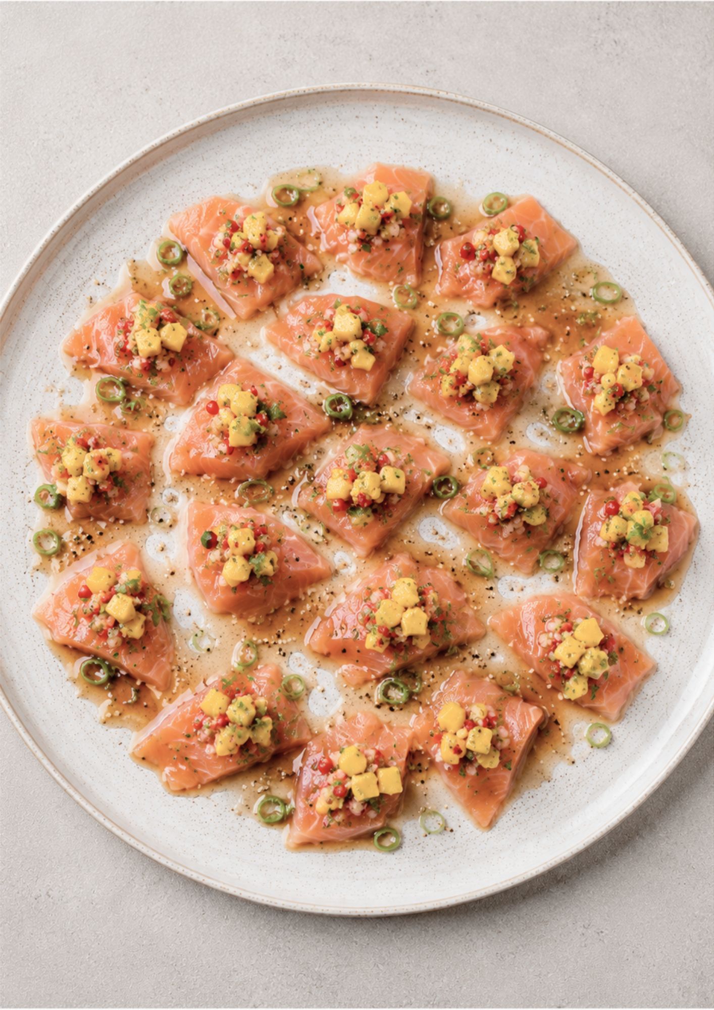 Ponzu Salmon Sashimi Bites
