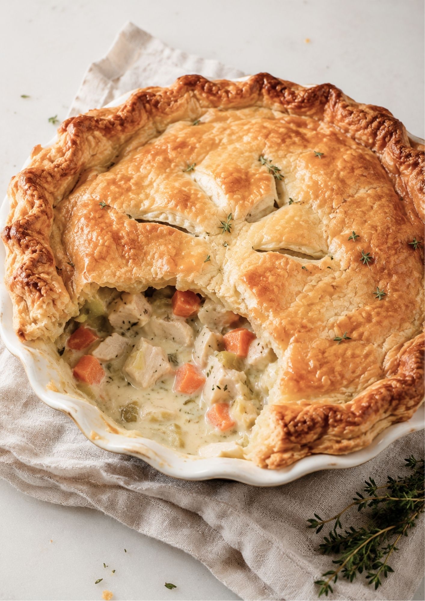 Creamy Chicken & Vegetable Pie